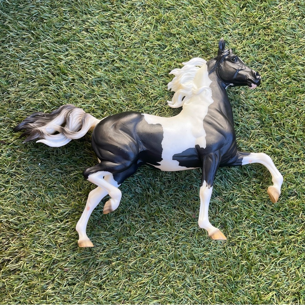 Breyer Black and White Horse Figurine